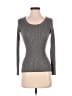 Pink Rose Gray Long Sleeve Top Size S - photo 1