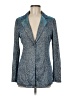 Shein 100% Polyester Chevron-herringbone Blue Blazer Size 6 - photo 1