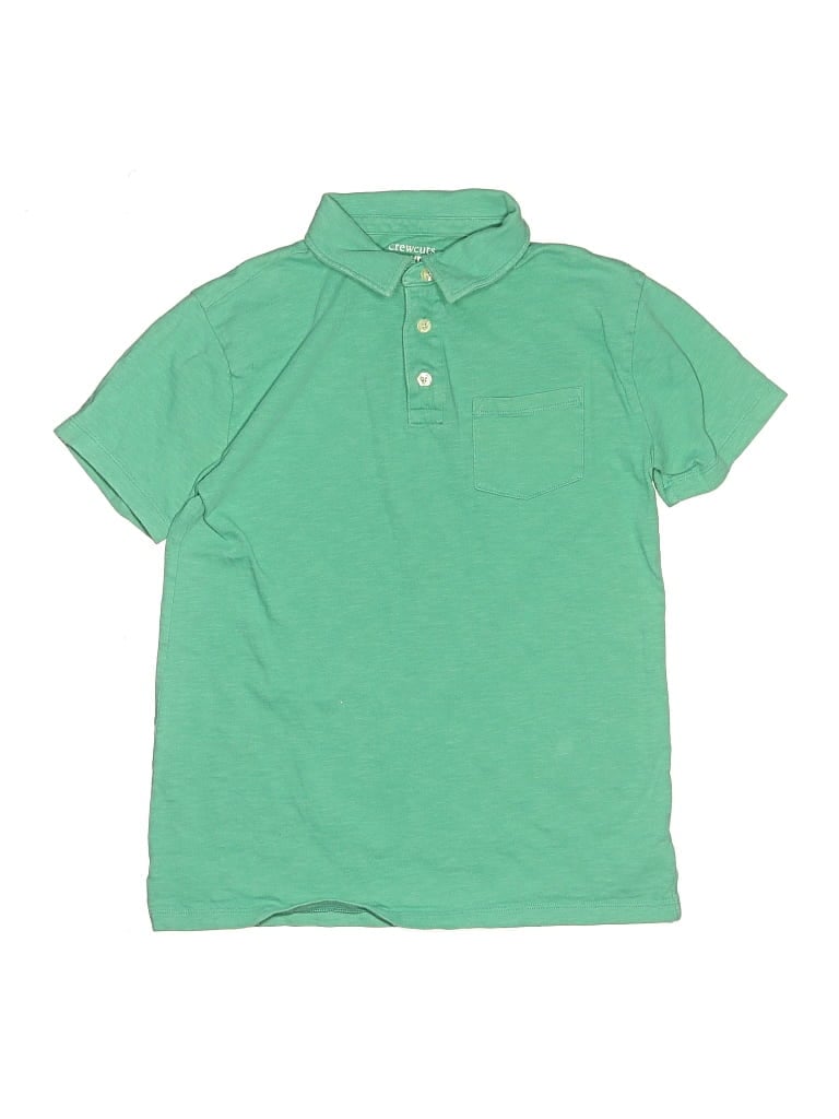Pre-owned Crewcuts Kids' Short Sleeve Polo Shirt In Green