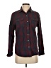 Empyre Plaid Burgundy Long Sleeve Button-Down Shirt Size S - photo 1