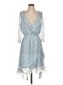 L Love 100% Polyester Stars Blue Cocktail Dress Size S - photo 1