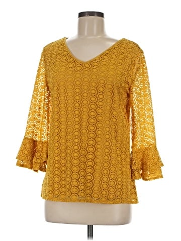 Roz & Ali 3/4 Sleeve Blouse (view 1)