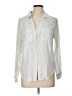 Velvet Heart Stripes Silver Long Sleeve Button-Down Shirt Size L - photo 1