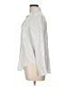 Velvet Heart Stripes Silver Long Sleeve Button-Down Shirt Size L - photo 5