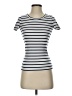 J.Crew 100% Cotton Stripes White Short Sleeve Turtleneck Size XXS - photo 1
