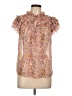 Miley + Molly 100% Polyester Paisley Orange Short Sleeve Blouse Size L - photo 1