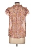 Miley + Molly 100% Polyester Paisley Orange Short Sleeve Blouse Size L - photo 2