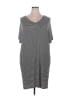Audrey 3+1 Stripes Gray Casual Dress Size 2X (estimated) - photo 1