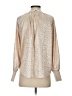 Pink Lily 100% Polyester Animal Print Ivory Long Sleeve Blouse Size S - photo 2