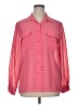 Liz Baker 100% Polyester Houndstooth Pink Long Sleeve Blouse Size 14 - photo 1