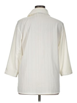 Plus Size Pleated Peasant Blouse - Optic White - 4X