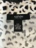 Alfani Animal Print Ivory 3/4 Sleeve Button-Down Shirt Size 12 (petite) - photo 6