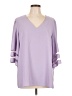 Unbranded 100% Polyester Purple 3/4 Sleeve Blouse Size XL - photo 1