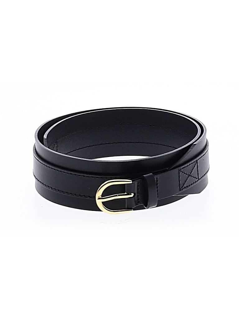 Pre-owned Jcrew Leather Belt In Black