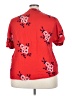 Kindred 100% Polyester Floral Red Short Sleeve Blouse Size 3X - photo 2