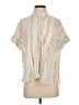 Madewell Stripes Multi Color Ivory Short Sleeve Blouse Size XS - photo 1
