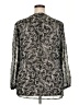 Gap Outlet 100% Polyester Paisley Silver Long Sleeve Blouse Size XXL - photo 2