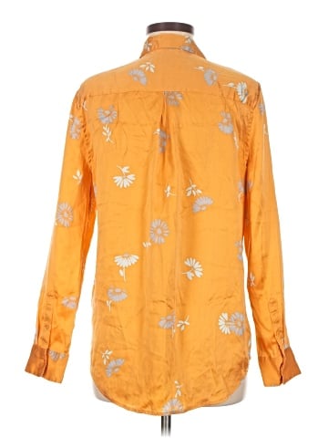 Equipment Long Sleeve Silk Top (view 2)