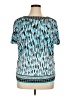 JM Collection Teal Short Sleeve Blouse Size L - photo 1