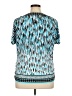 JM Collection Teal Short Sleeve Blouse Size L - photo 2