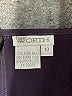 Worth 100% Silk Purple Long Sleeve Silk Top Size 10 - photo 6