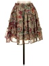 Let Me Be 100% Polyester Paisley Tan Casual Skirt Size XS - photo 1