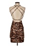 Shein Animal Print Brown Cocktail Dress Size S - photo 2