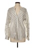 Line Dry Silver Long Sleeve Blouse Size S - photo 1