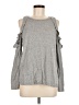 MICHAEL Michael Kors Gray Long Sleeve Top Size M - photo 1