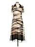 DKNY 100% Polyester Animal Print Tan Cocktail Dress Size 10 - photo 1