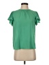 Ann Taylor 100% Polyester Green Short Sleeve Blouse Size XS - photo 1