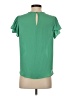 Ann Taylor 100% Polyester Green Short Sleeve Blouse Size XS - photo 2