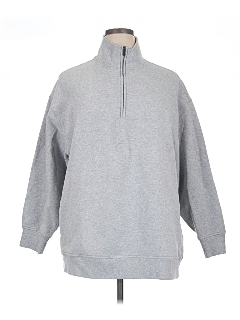 Pre-owned Athleta Pullover Sweater In Gray