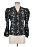 Bar III Polka Dots Black Long Sleeve Blouse Size M - photo 1