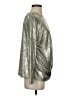 Fourteenth Place Metallic Silver Long Sleeve Top Size M - photo 4