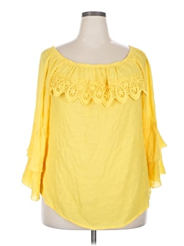 Unique Spectrum 3/4 Sleeve Blouse (view 1)