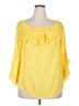 Unique Spectrum Yellow 3/4 Sleeve Blouse Size 2X - photo 1