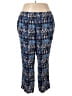 Appleseeds 100% Rayon Print Blue Casual Pants Size 2X - photo 1