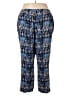 Appleseeds 100% Rayon Print Blue Casual Pants Size 2X - photo 2