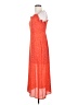 Lush 100% Polyester Red Orange Cocktail Dress Size S - photo 5