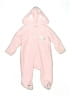 Mini Muffin 100% Polyester Animal Print Solid White Pink Zip Up Hoodie Size 3-6 mo - photo 1