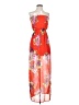 Rosette by Be Cool 100% Polyester Floral Orange Casual Dress Size S - photo 1