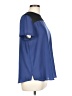 Mossimo 100% Polyester Color Block Blue Short Sleeve Blouse Size L - photo 4