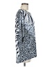Clara Sun Woo Animal Print Silver 3/4 Sleeve Blouse Size M - photo 4