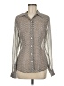 Banana Republic 100% Polyester Metallic Silver Long Sleeve Blouse Size 8 - photo 1