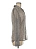 Banana Republic 100% Polyester Metallic Silver Long Sleeve Blouse Size 8 - photo 4