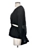 Something Navy Black 3/4 Sleeve Blouse Size S - photo 5