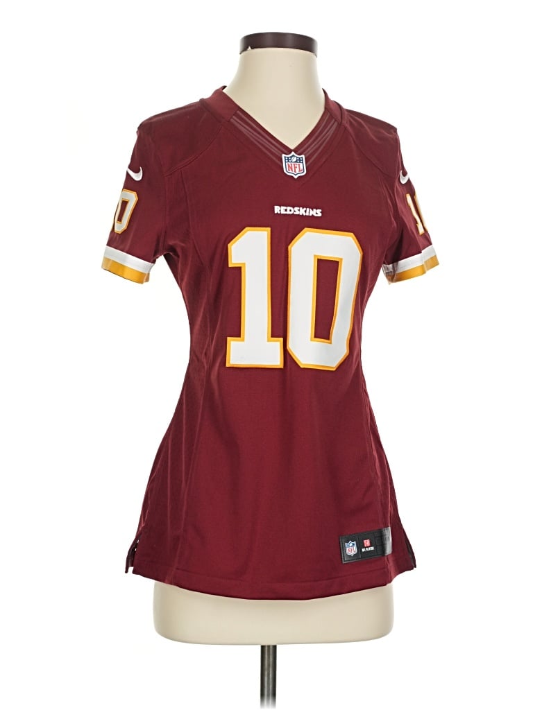 Pre-owned Nfl Short Sleeve T-shirt In Burgundy