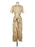 CAARA 100% Polyester Tan Casual Dress Size XS - photo 1