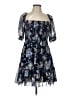 Wilfred 100% Polyester Paisley Blue Cocktail Dress Size L - photo 1